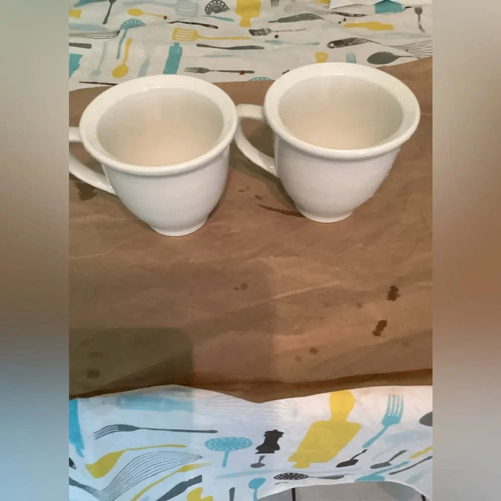 Pottery Barn 2 large cups /Mugs
